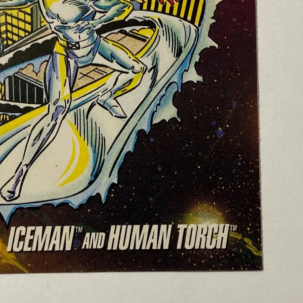 Vintage Marvel Universe 1992 Iceman Human Torch Team-Up X-Men Impel Card #82 GUC